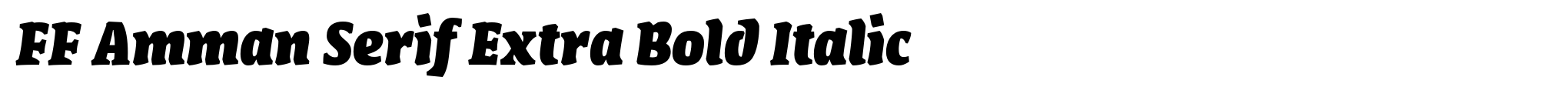 FF Amman Serif Extra Bold Italic image